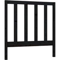 Berkfield Home Bed Headboard Black 95x4x100 cm Solid Wood Pine | Size: 95 x 4 x 100 cm
