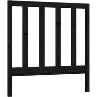 Berkfield Home Bed Headboard Black 96x4x100 cm Solid Wood Pine | Size: 96 x 4 x 100 cm
