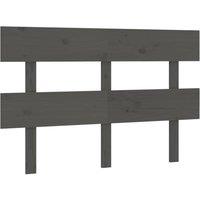 Berkfield Home Bed Headboard Grey 124x3x81 cm Solid Wood Pine | Size: 124 x 3 x 81 cm