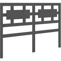 Berkfield Home Bed Headboard Grey 125.5x4x100 cm Solid Wood Pine