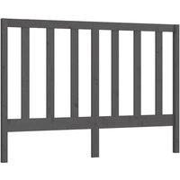Berkfield Home Bed Headboard Grey 141x4x100 cm Solid Wood Pine | Size: 141 x 4 x 100 cm