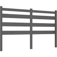 Berkfield Home Bed Headboard Grey 146x4x100 cm Solid Wood Pine | Size: 146 x 4 x 100 cm