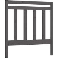 Berkfield Home Bed Headboard Grey 95x4x100 cm Solid Wood Pine | Size: 95 x 4 x 100 cm