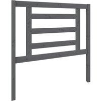 Berkfield Home Bed Headboard Grey 96x4x100 cm Solid Wood Pine | Size: 96 x 4 x 100 cm