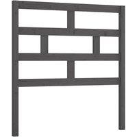 Berkfield Home Bed Headboard Grey 96x4x100 cm Solid Wood Pine | Size: 96 x 4 x 100 cm