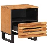 Berkfield Home Bedside Cabinet 40x33x46 cm Solid Wood Acacia in Brown | Size: 40 x 33 x 46 cm