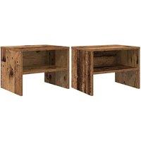 Berkfield Home Bedside Cabinet 2 pcs Old wood 40 x 30 x 30 cm Engineered wood in Brown