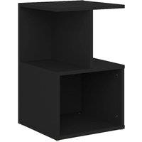 Berkfield Home Bedside Cabinet Black 35x35x55 cm Engineered Wood | Size: 35 x 35 x 55 cm