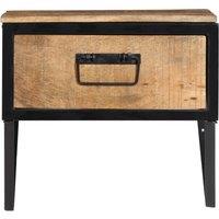 Berkfield Home Bedside Cabinet 40x35x40 cm Solid Wood Mango in Brown | Size: 40 x 35 x 40 cm