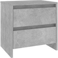 Berkfield Home Bedside Cabinet Concrete Grey 45x34.5x44.5 cm Engineered Wood