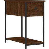 Berkfield Home Bedside Cabinet Brown Oak 30x60x60 cm Engineered Wood | Size: 30 x 60 x 60 cm