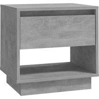 Berkfield Home Bedside Cabinet Concrete Grey 45x34x44 cm Engineered Wood | Size: 45 x 34 x 44 cm