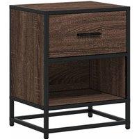 Berkfield Home Bedside Cabinet Brown Oak 40x31x50 cm Engineered Wood | Size: 40 x 31 x 50 cm
