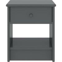 Berkfield Home Bedside Cabinet Dark Grey 35x30x40 cm Solid Pinewood | Size: 35 x 30 x 40 cm