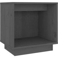 Berkfield Home Bedside Cabinet Grey 40x30x40 cm Solid Wood Pine | Size: 40 x 30 x 40 cm
