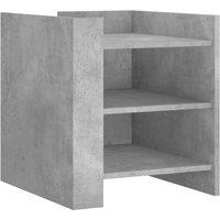 Berkfield Home Bedside Cabinet Concrete Grey 45x50x50 cm Engineered Wood | Size: 45 x 50 x 50 cm