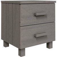 Berkfield Home Bedside Cabinet HAMAR Light Grey 40x35x44.5 cm Solid Pinewood