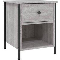 Berkfield Home Bedside Cabinet Grey Sonoma 40x42x50 cm Engineered Wood | Size: 40 x 42 x 50 cm