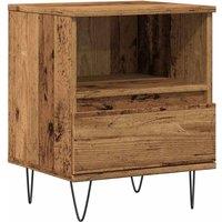 Berkfield Home Bedside Cabinet Old Wood 40x35x50 cm Engineered Wood in Brown | Size: 40 x 35 x 50 cm
