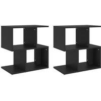 Berkfield Home Bedside Cabinets 2 pcs Black 50x30x51.5 cm Engineered Wood