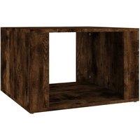 Berkfield Home Bedside Table Smoked Oak 57x55x36 cm Engineered Wood in Brown | Size: 57 x 55 x 36 cm