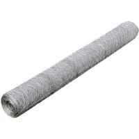 Berkfield Home Chicken Wire Fence Galvanised Steel 25x0.5 m Silver