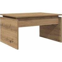 Berkfield Home Coffee Table Artisan Oak 68x50x38 cm Engineered Wood in Brown | Size: 68 x 50 x 38 cm