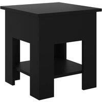 Berkfield Home Coffee Table Black 40x40x42 cm Engineered Wood | Size: 40 x 40 x 42 cm