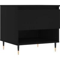 Berkfield Home Coffee Table Black 50x46x50 cm Engineered Wood | Size: 50 x 46 x 50 cm