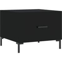 Berkfield Home Coffee Table Black 50x50x40 cm Engineered Wood | Size: 50 x 50 x 40 cm
