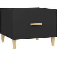 Berkfield Home Coffee Table Black 50x50x40 cm Engineered Wood | Size: 50 x 50 x 40 cm