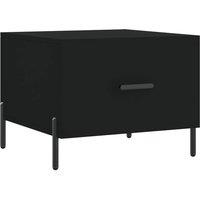 Berkfield Home Coffee Table Black 50x50x40 cm Engineered Wood | Size: 50 x 50 x 40 cm