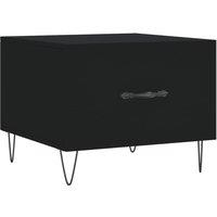 Berkfield Home Coffee Table Black 50x50x40 cm Engineered Wood | Size: 50 x 50 x 40 cm