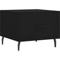 Berkfield Home Coffee Table Black 50x50x40 cm Engineered Wood | Size: 50 x 50 x 40 cm