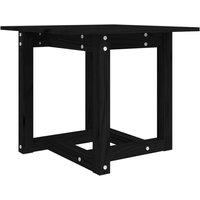 Berkfield Home Coffee Table Black 50x50x45 cm Solid Wood Pine | Size: 50 x 50 x 45 cm