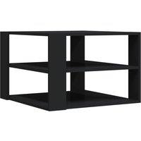 Berkfield Home Coffee Table Black 59.5x59.5x40 cm Engineered Wood