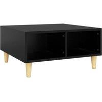 Berkfield Home Coffee Table Black 60x60x30 cm Engineered Wood | Size: 60 x 60 x 30 cm
