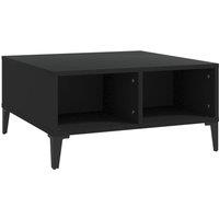 Berkfield Home Coffee Table Black 60x60x30 cm Engineered Wood | Size: 60 x 60 x 30 cm