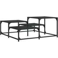 Berkfield Home Coffee Table Black 87.5x87.5x40 cm Engineered Wood