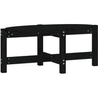 Berkfield Home Coffee Table Black 87x48x35 cm Solid Wood Pine | Size: 87 x 48 x 35 cm