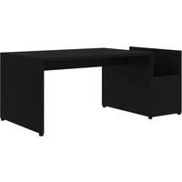 Berkfield Home Coffee Table Black 90x45x35 cm Engineered Wood | Size: 90 x 45 x 35 cm