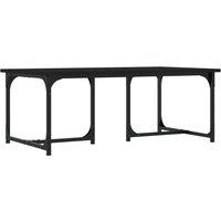 Berkfield Home Coffee Table Black 90x50x35 cm Engineered Wood | Size: 90 x 50 x 35 cm
