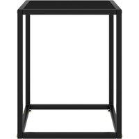 Berkfield Home Coffee Table Black with Black Glass 40x40x50 cm | Size: 40 x 40 x 50 cm