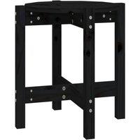 Berkfield Home Coffee Table Black 42.5x45 cm Solid Wood Pine