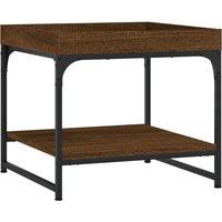 Berkfield Home Coffee Table Brown Oak 49.5x49.5x45 cm Engineered Wood