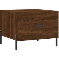 Berkfield Home Coffee Table Brown Oak 50x50x40 cm Engineered Wood | Size: 50 x 50 x 40 cm