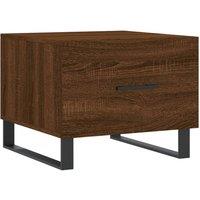 Berkfield Home Coffee Table Brown Oak 50x50x40 cm Engineered Wood | Size: 50 x 50 x 40 cm