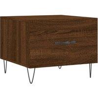 Berkfield Home Coffee Table Brown Oak 50x50x40 cm Engineered Wood | Size: 50 x 50 x 40 cm