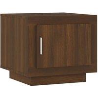 Berkfield Home Coffee Table Brown Oak 51x50x45 cm Engineered Wood | Size: 51 x 50 x 45 cm