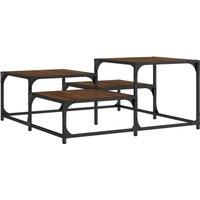 Berkfield Home Coffee Table Brown Oak 87.5x87.5x40 cm Engineered Wood
